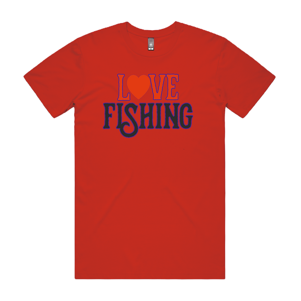 Thumbnail: Love Fishing DTG Printed T Shirt Unisex