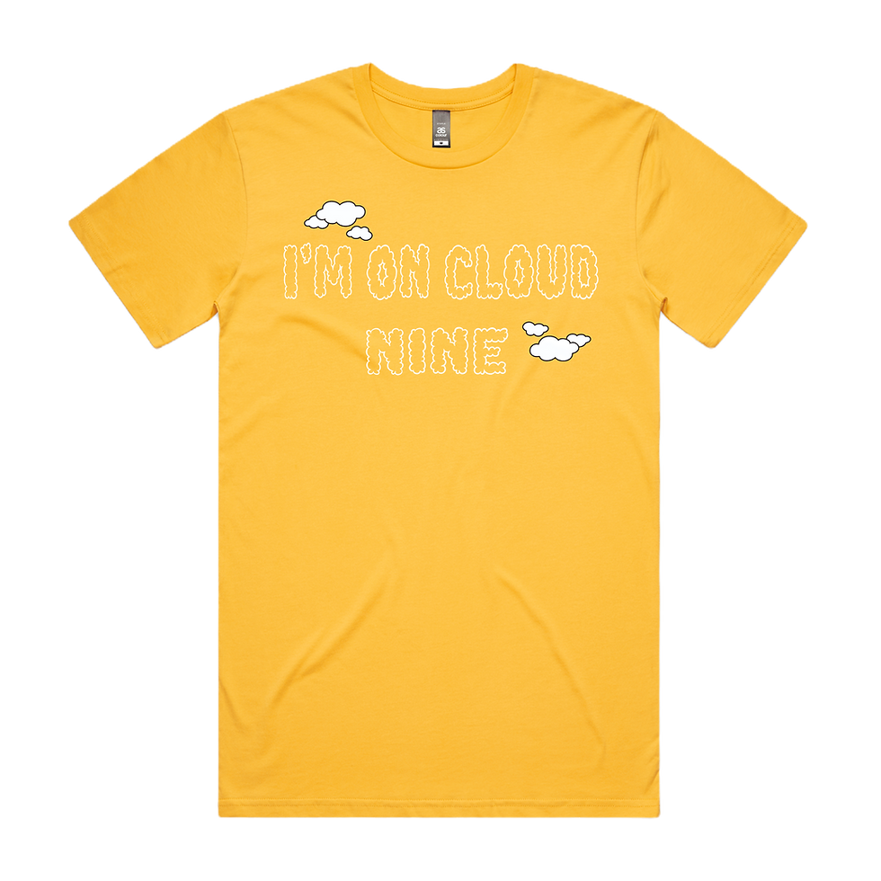 Thumbnail: Im On Cloud Nine Printed T Shirt Unisex