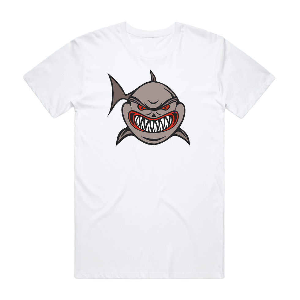 Thumbnail: Angry Shark DTG Printed T Shirt Unisex