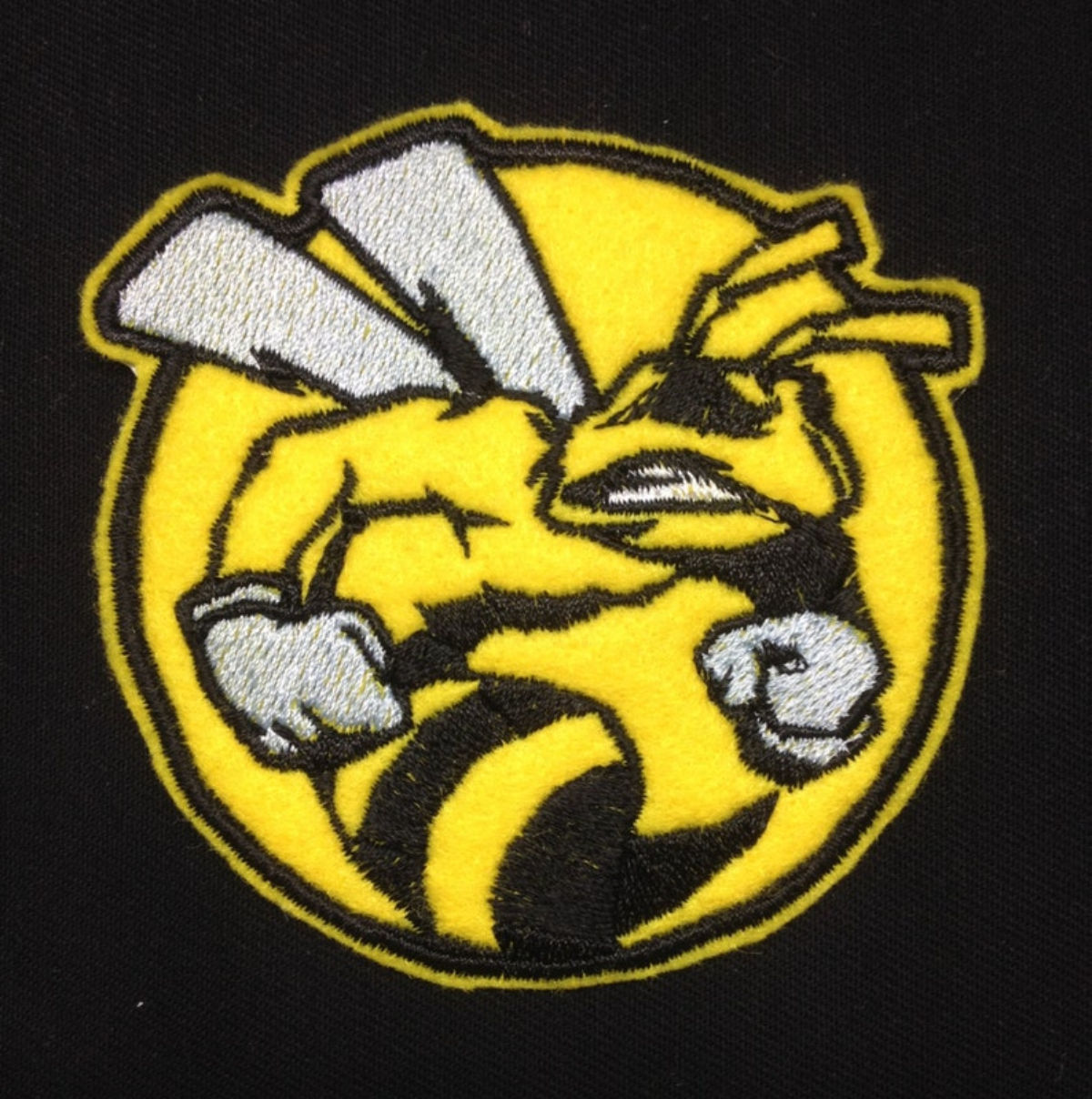 Wasp Circle Embroidered Patch Badge Iron on or Sew on