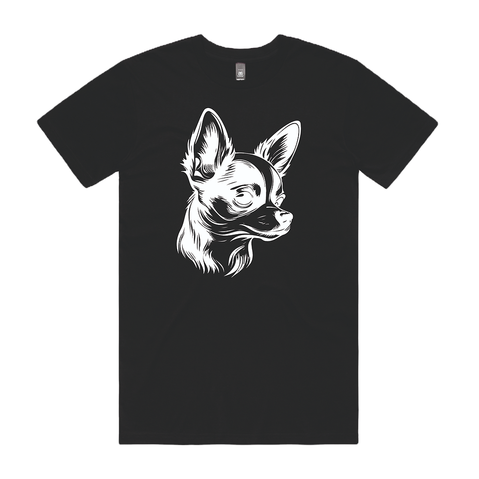Thumbnail: Chihuahua Dog Head Printed DTG T-Shirt Unisex