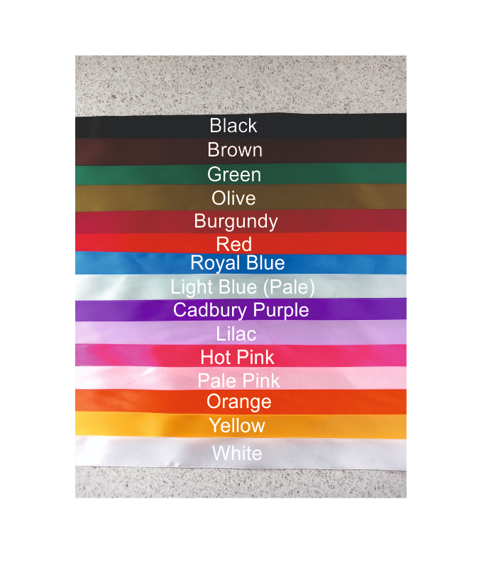 Thumbnail: Custom Personalised Satin Ribbon 25mm Width