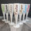 Thumbnail: personalised white plastic champagne prosecco flutes