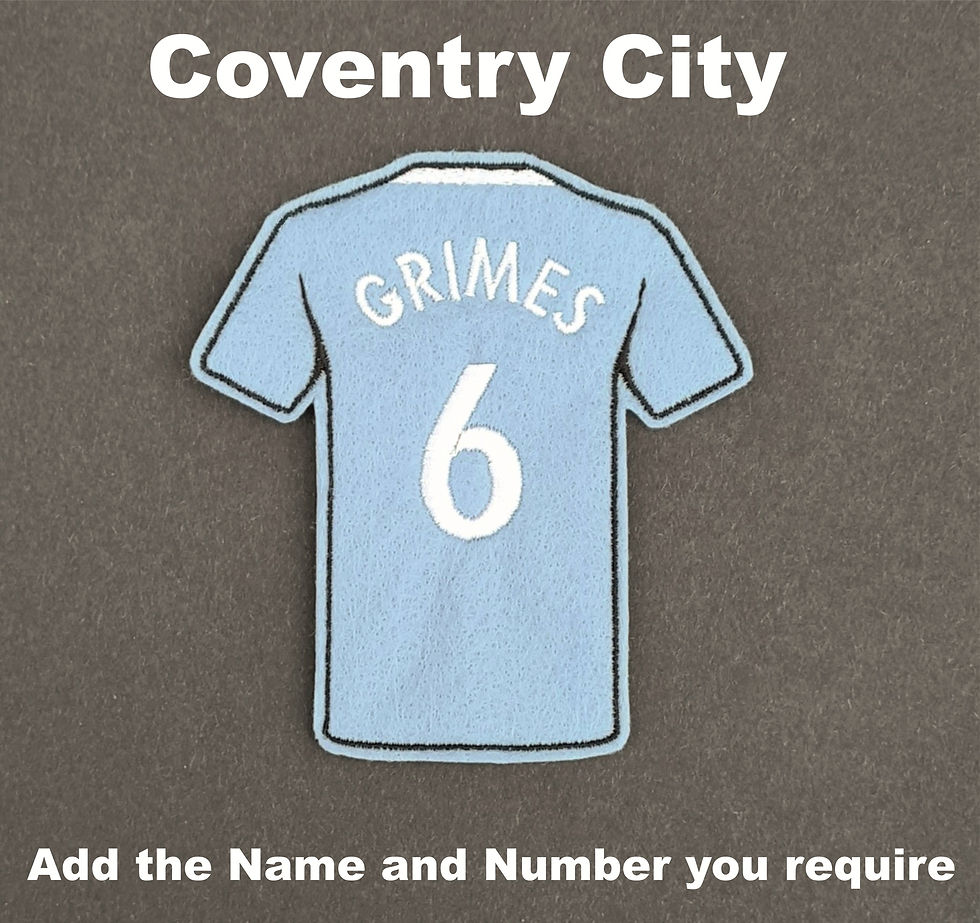 Thumbnail: Personalised embroidered football league badge patch Coventry City