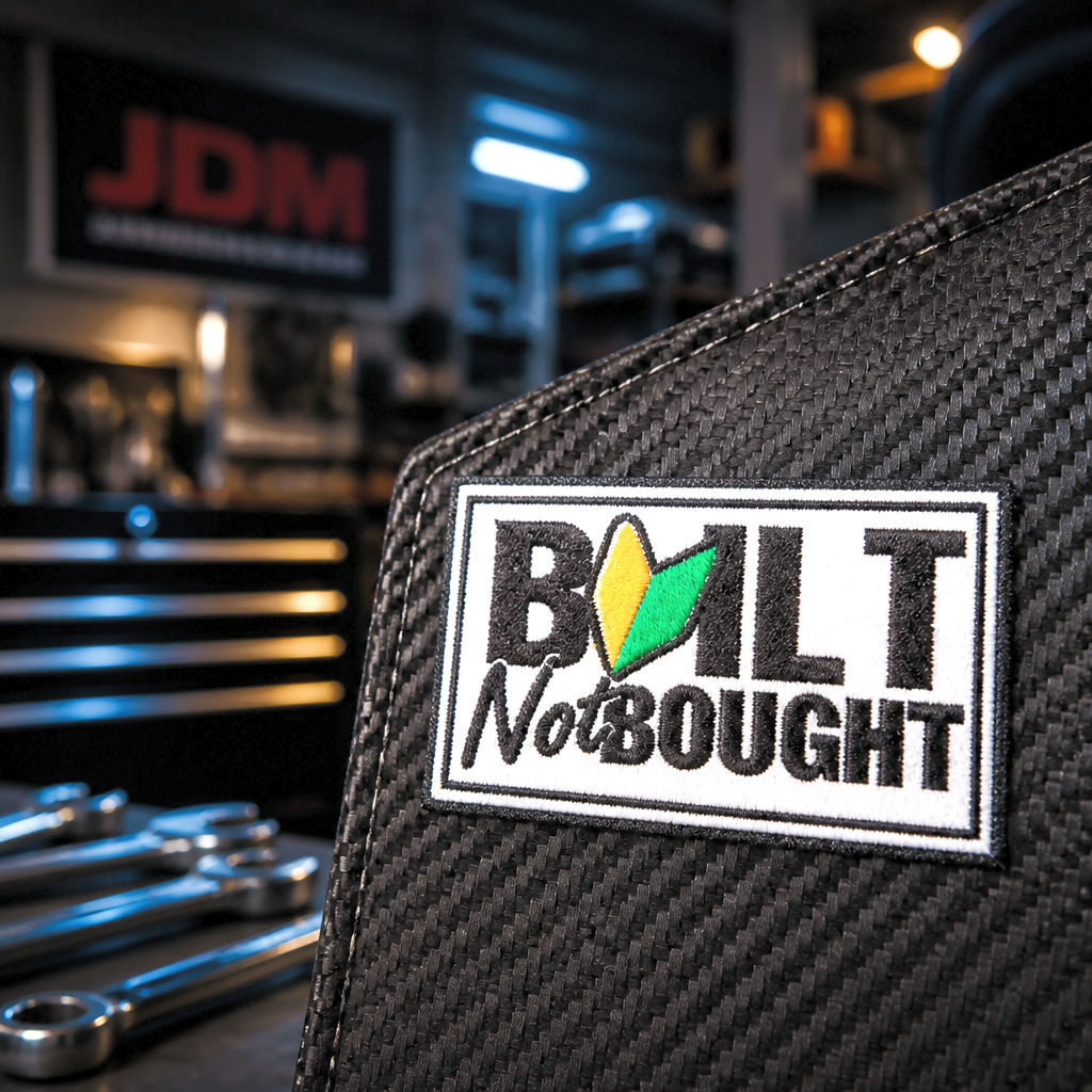 Built not Bought Embroidered Patch Badge Iron on or Sew on