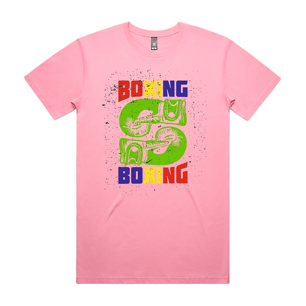 Thumbnail: Boxing Colourful DTG Printed T-Shirt Unisex