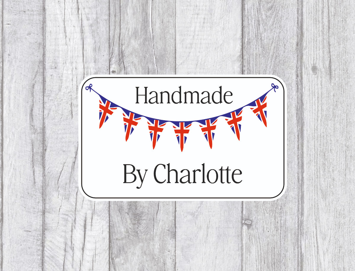 Personalised Handmade By Stickers, Labels, Sweet Cone, Thank you stickers, Custom labels, any message