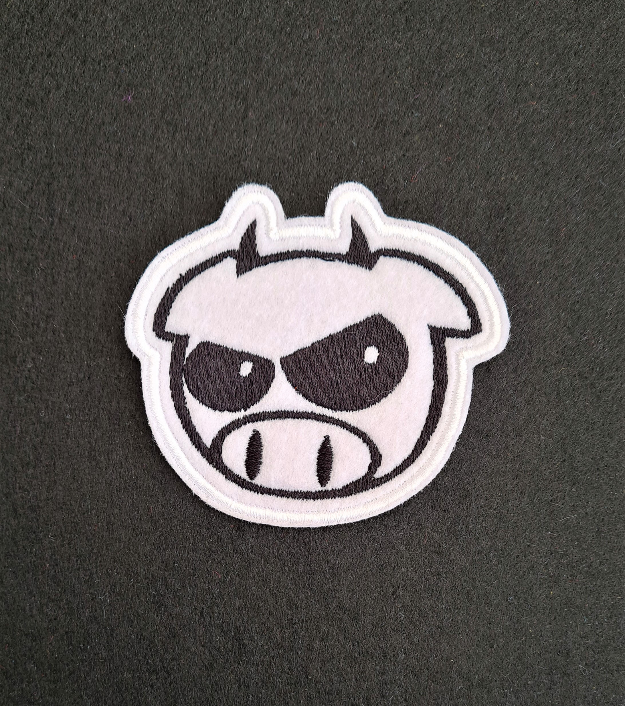 JDM Pig Head Badge Patch Iron on or Sew on.