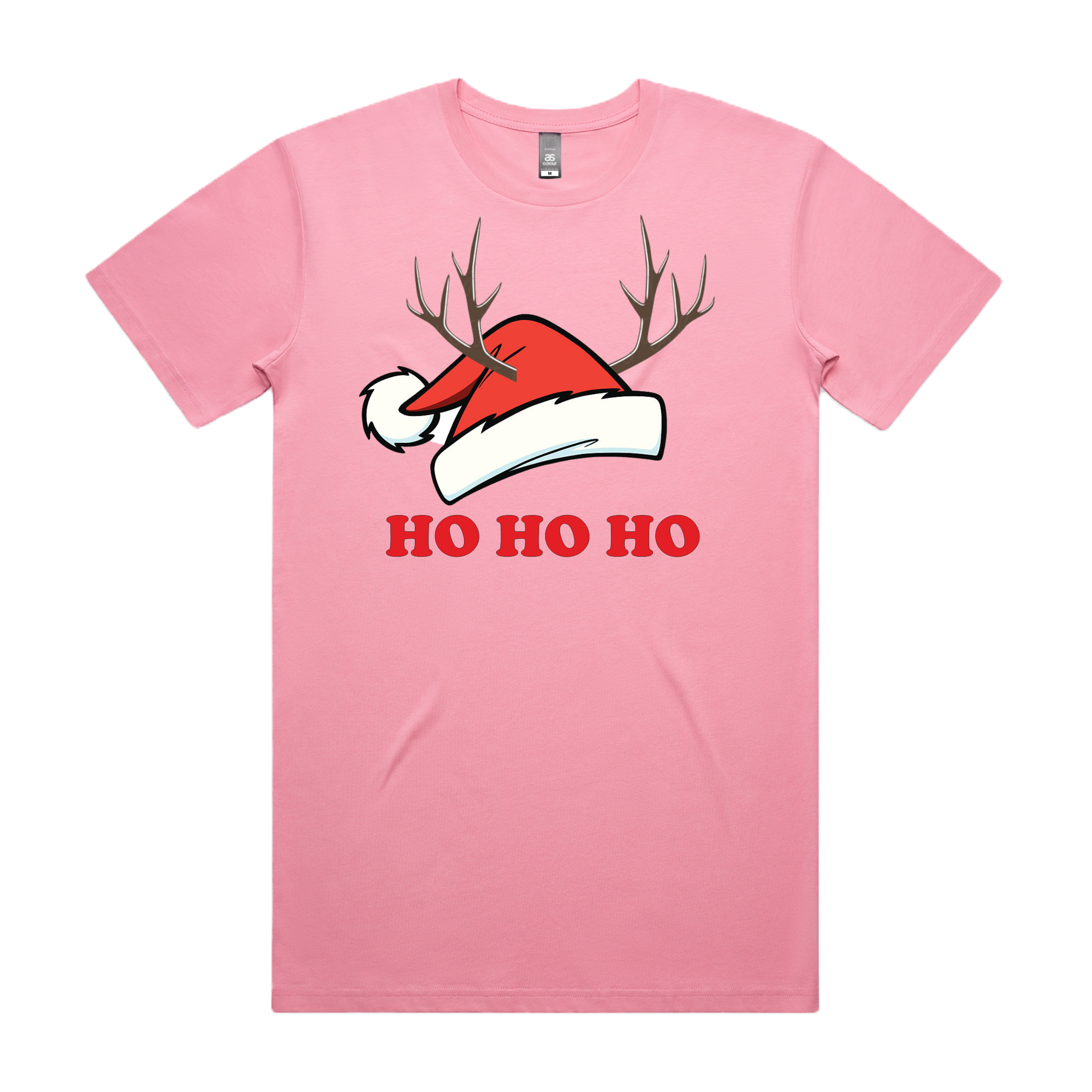 HO HO HO Christmas DTG Printed T Shirt
