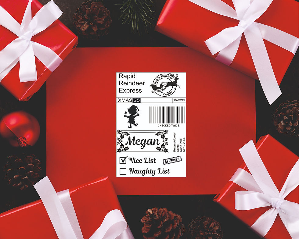 Personalised Santa Delivery Label Stickers