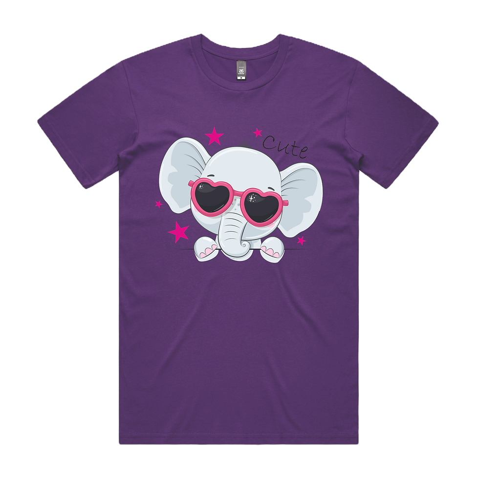 Thumbnail: Elephant Head Cute DTG Printed T Shirt Unisex
