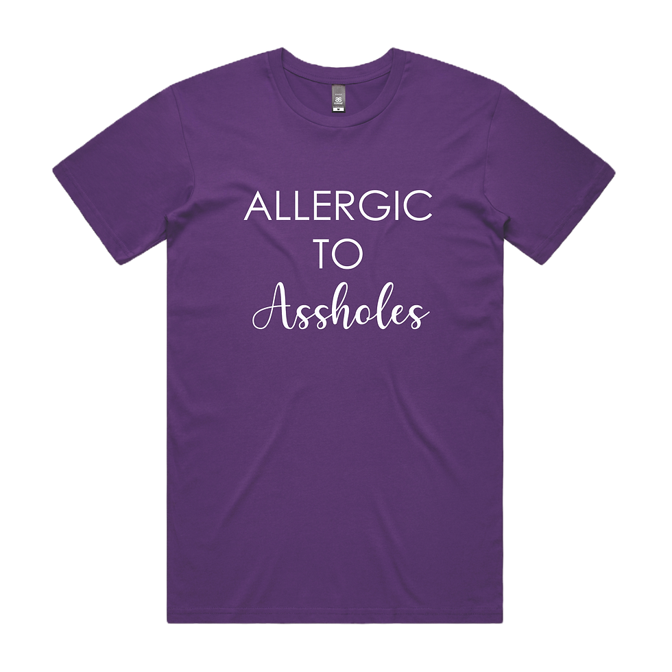 Thumbnail: Allergic To Assholes DTG Printed T Shirt Unisex