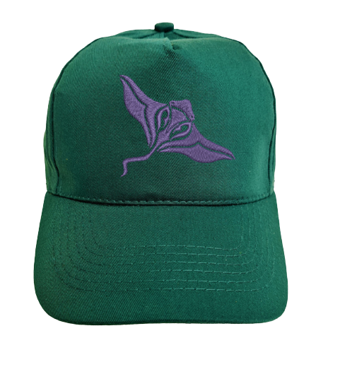 Thumbnail: Manta ray Embroidered Baseball Cap Hat in 15 Colours Bottle Green
