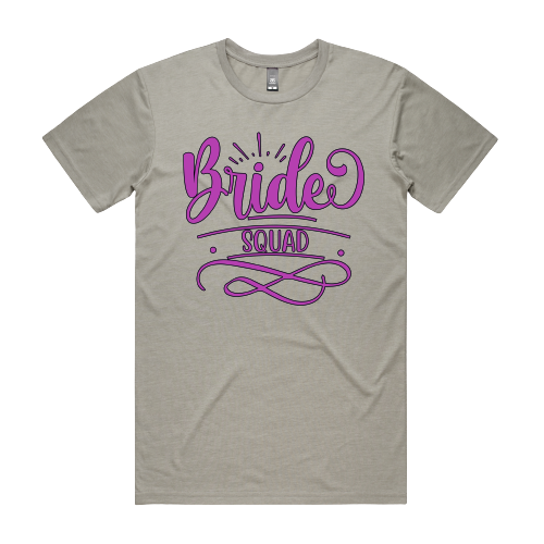 Thumbnail: Personalised Bride DTG Squad Printed T Shirt Unisex White