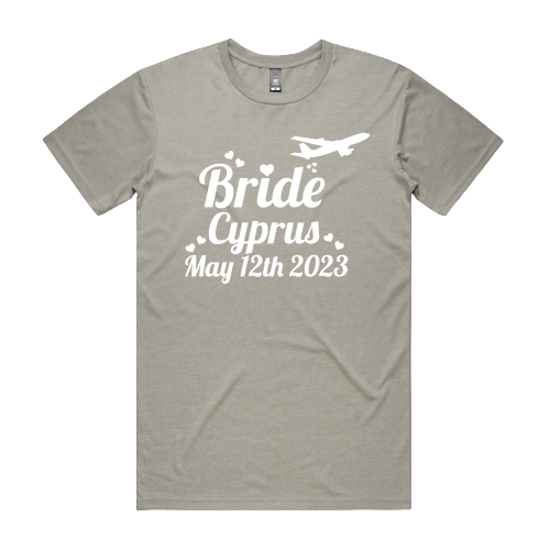 Thumbnail: Personalised Bride DTG Printed T Shirt Unisex Pink