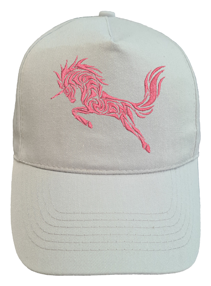 Thumbnail: Unicorn Embroidered Baseball Cap Hat in 15 Colours Grey