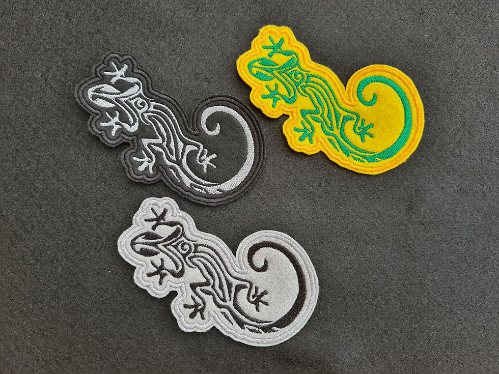Gecko Embroidered Patch Badge Iron on Sew on.