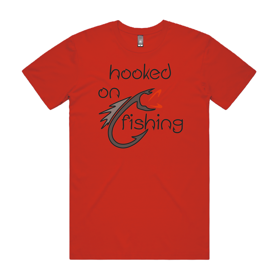 Thumbnail: Hooked On Fishing DTG Printed T Shirt Unisex