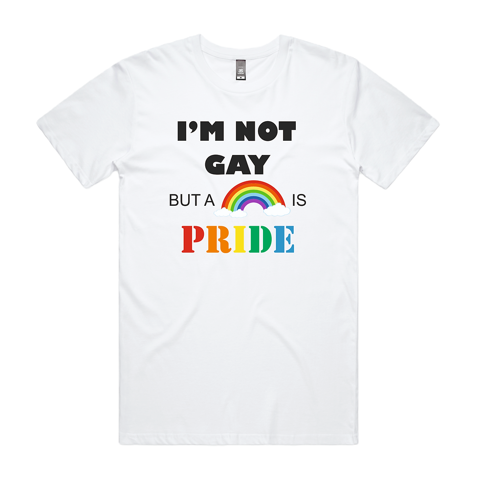 I'm Not Gay But a Rainbow is Pride DTG Printed T Shirt Unisex