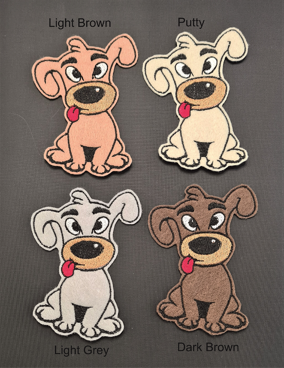Dog Fun Embroidered Badge Patch Iron on or Sew on