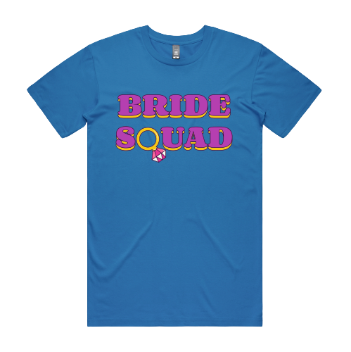 Thumbnail: Personalised Bride Squad DTG Printed T Shirt Unisex Grey