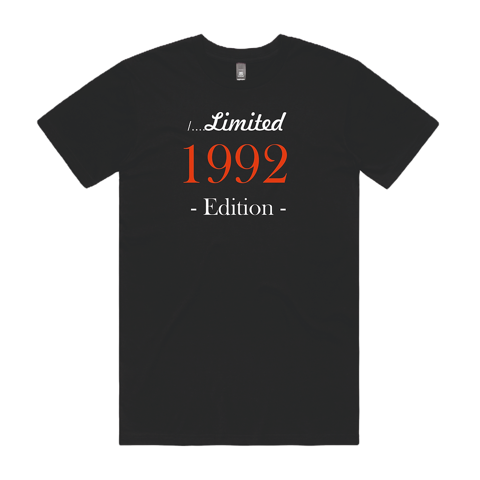 Limited Edition Year DTG Printed T Shirt Unisex