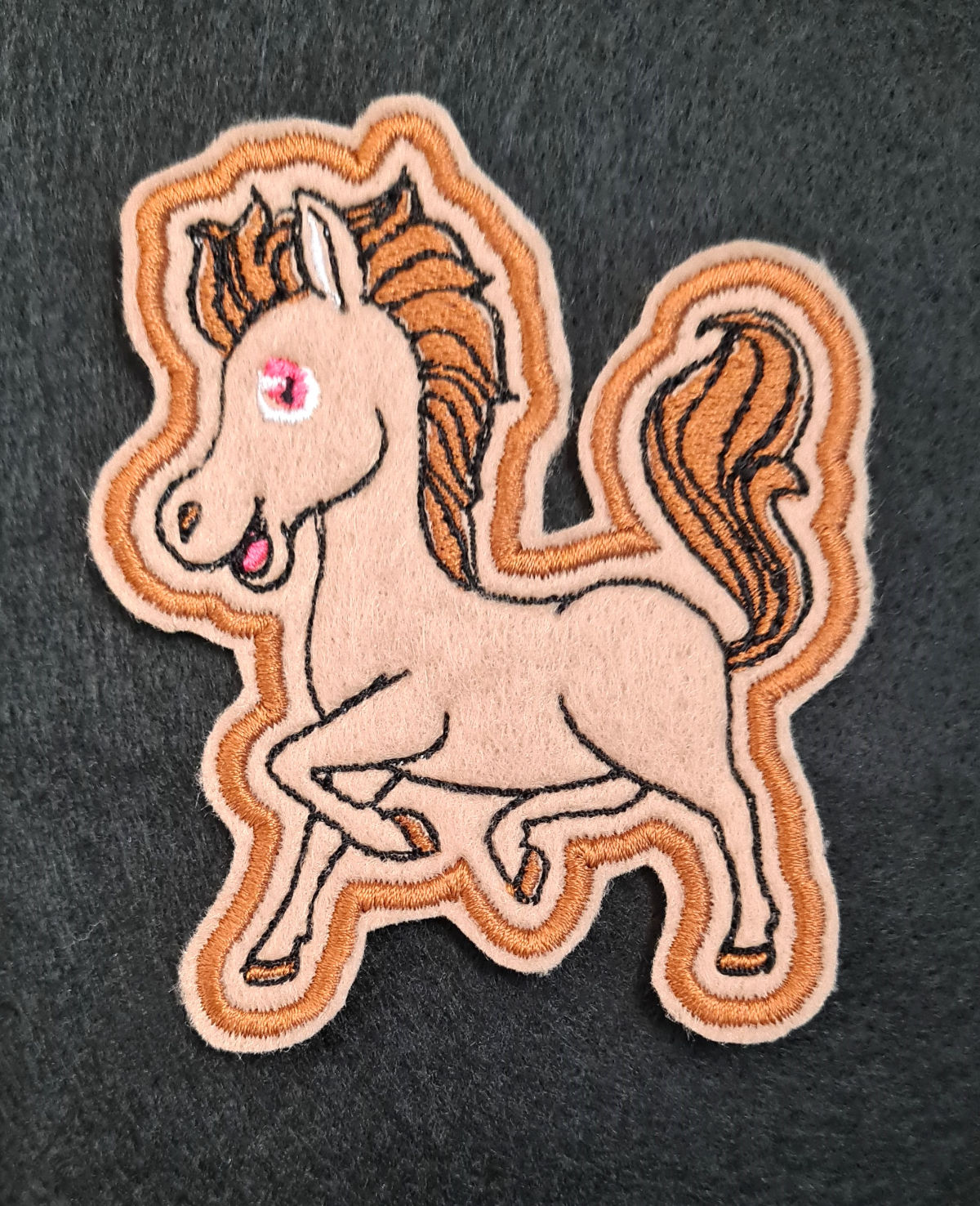 Horse Embroidered Badge Patch Iron on or Sew on