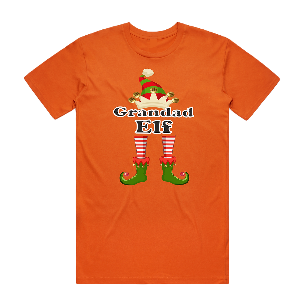 Thumbnail: Grandad Elf Christmas DTG Printed T Shirt