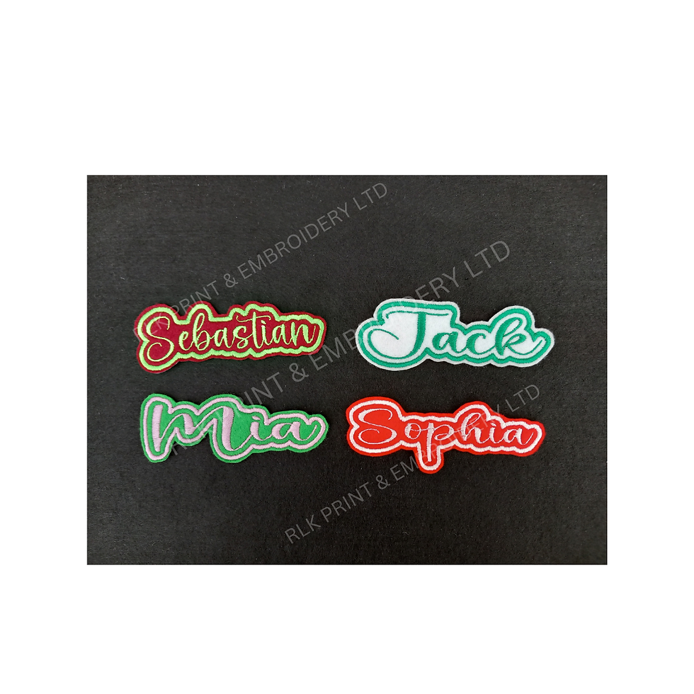personalised embroidered name patch badge