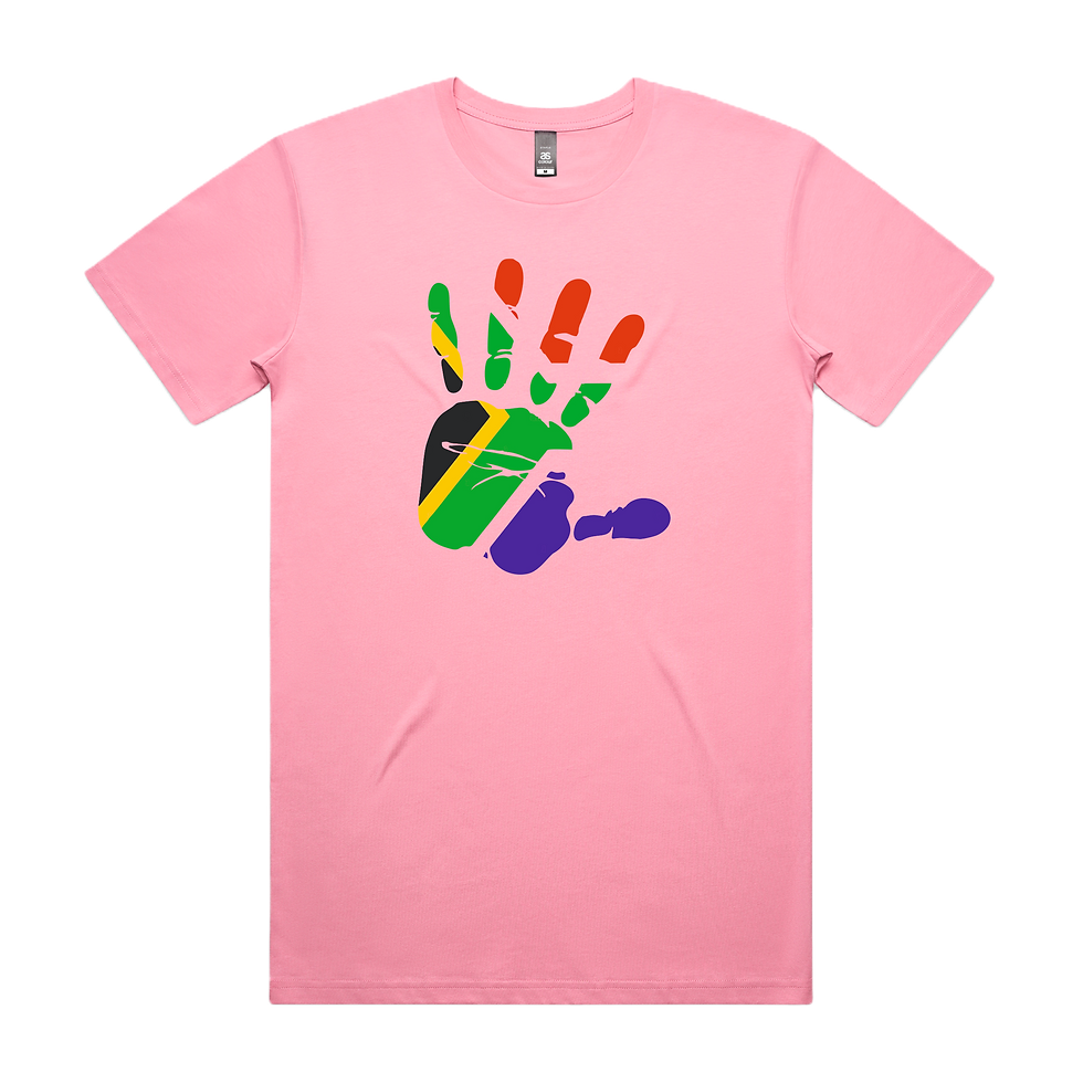 Thumbnail: South African Hand Flag DTG Printed T Shirt Unisex