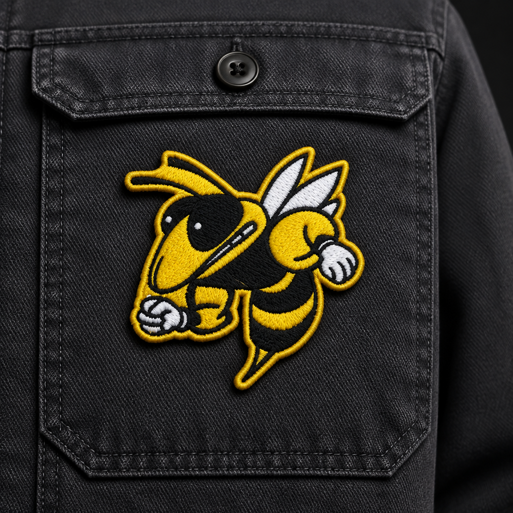 Wasp Bee Embroidered Patch Badge Iron on or Sew on