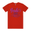 Thumbnail: Personalised Bride DTG Squad Printed T Shirt Unisex Red