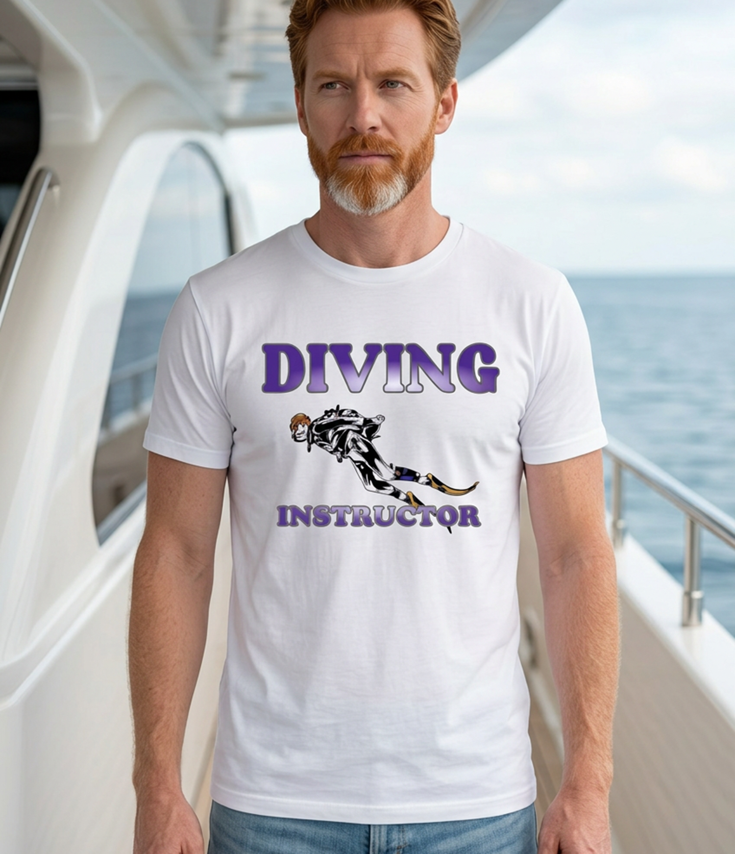 Diving Instructor DTG Printed T Shirt Unisex