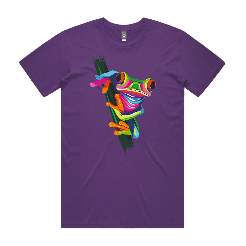 Thumbnail: Colourful Frog DTG Printed T Shirt Unisex