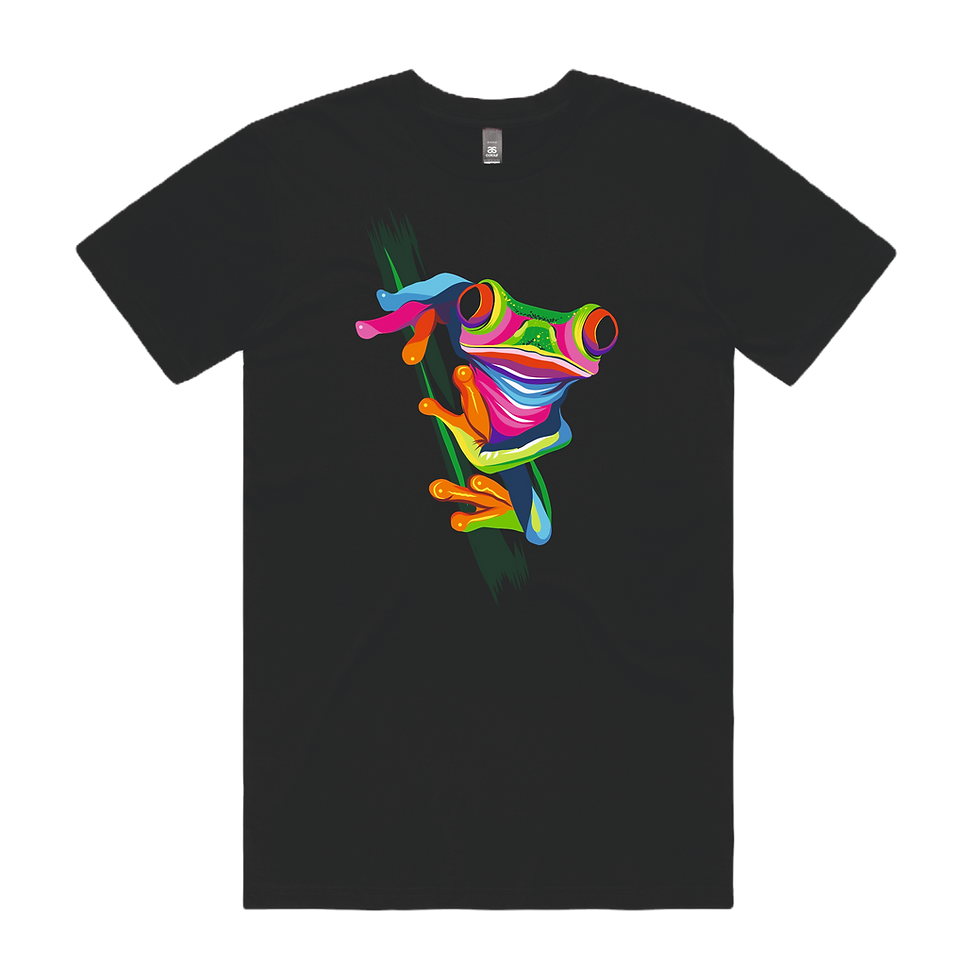 Thumbnail: Colourful Frog DTG Printed T Shirt Unisex
