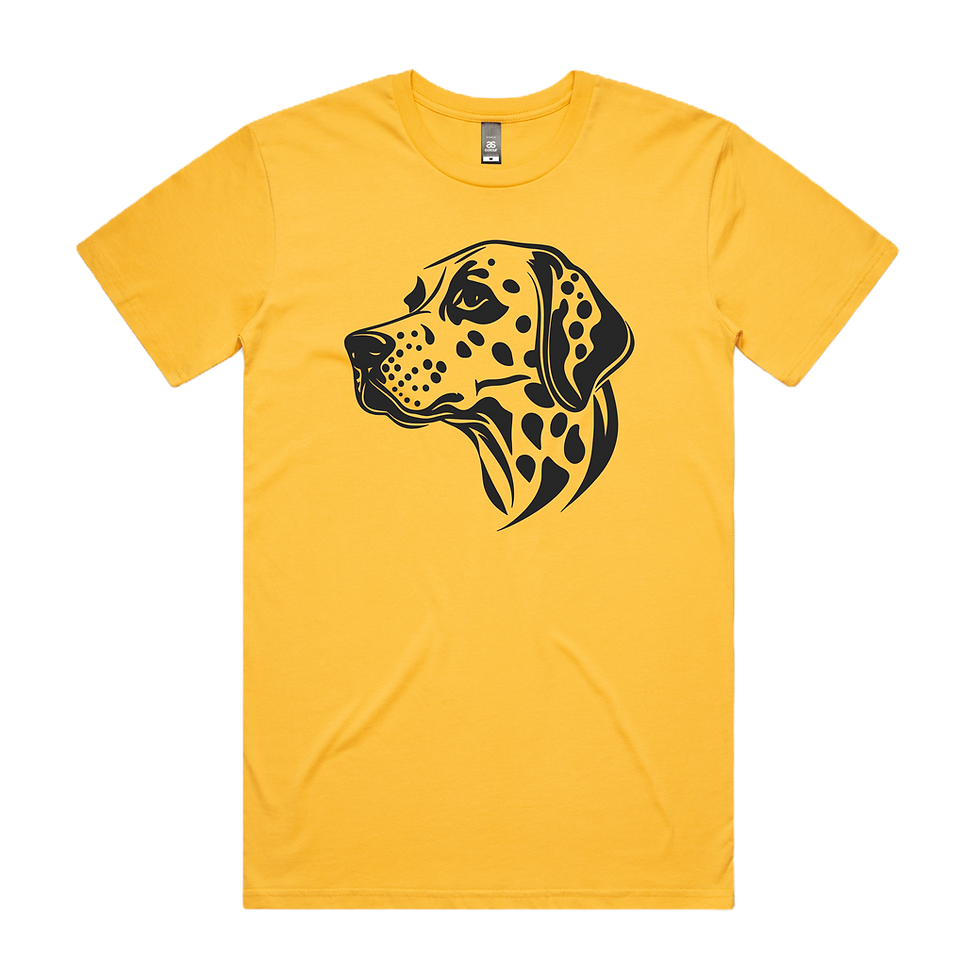 Thumbnail: Dalmatian Dog Head Printed DTG T-Shirt Unisex