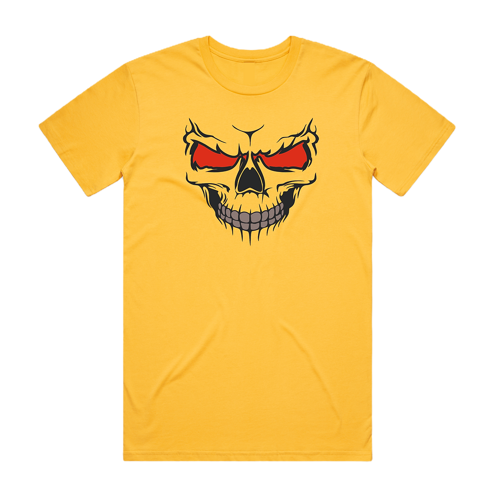 Thumbnail: Skull Red Eyes DTG Printed T Shirt Unisex