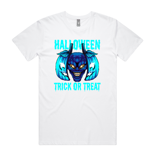Thumbnail: Trick or Tread Halloween Printed DTG T-Shirt White