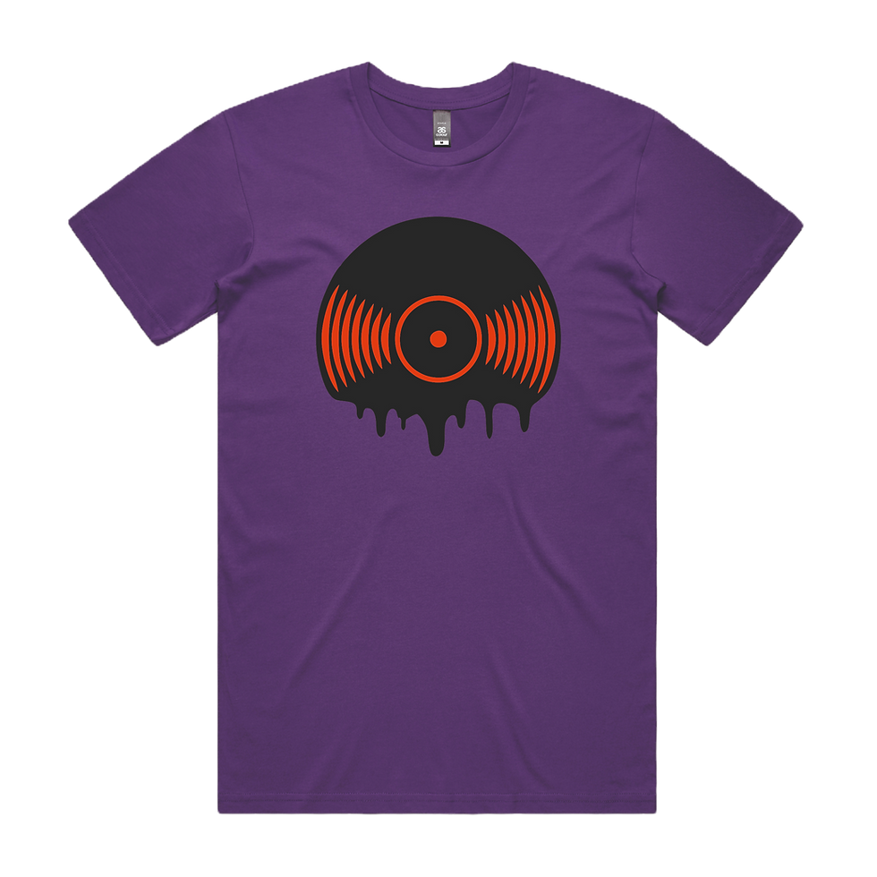Thumbnail: Melted Vinyl Record DTG Printed T Shirt Unisex