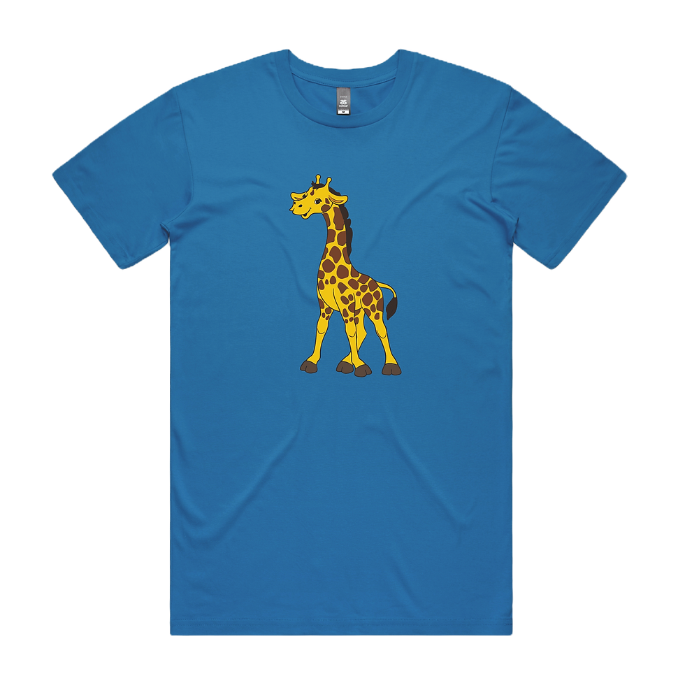 Thumbnail: Cute Giraffe Printed DTG T-Shirt Unisex
