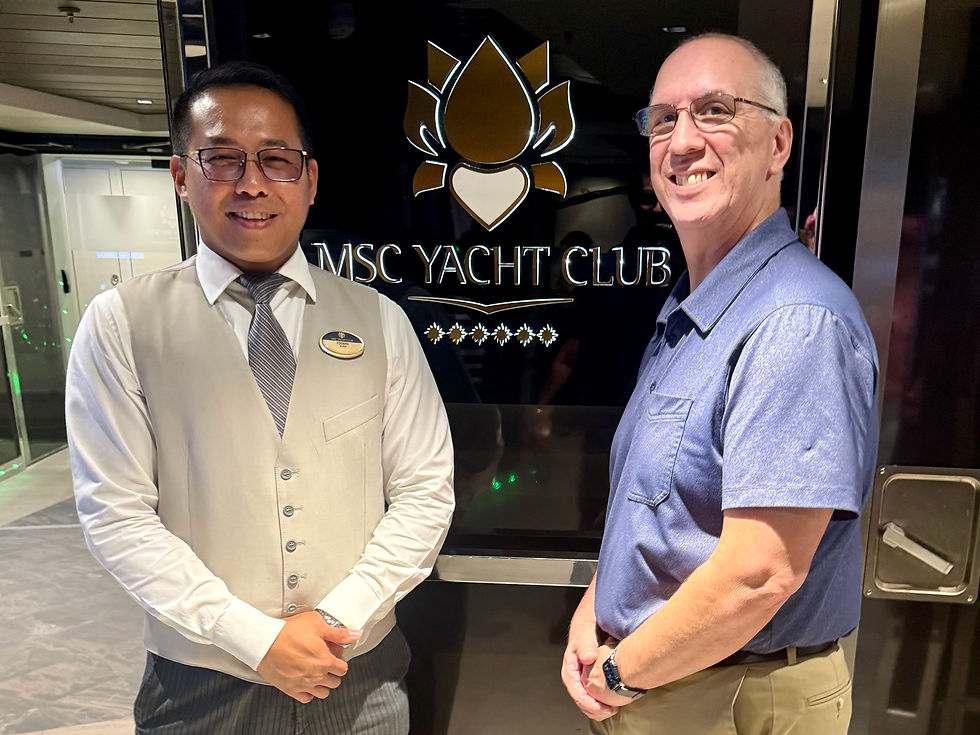 Alex exploring MSC Yacht Club