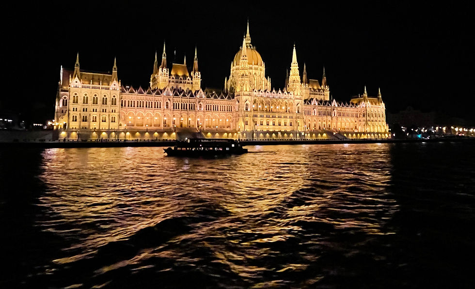 Budapest Hungary Parliament building on Danube river cruise