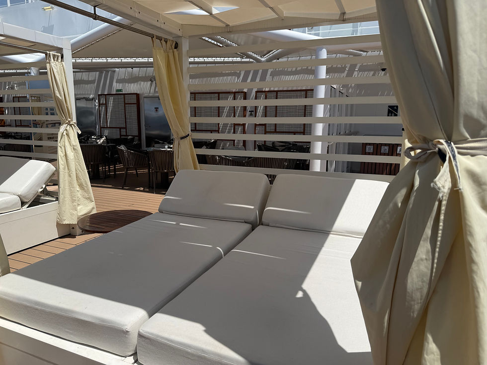 Private loungers on MSC Yacht Club