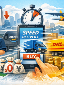 AmazonとDHLのスピードデリバリー