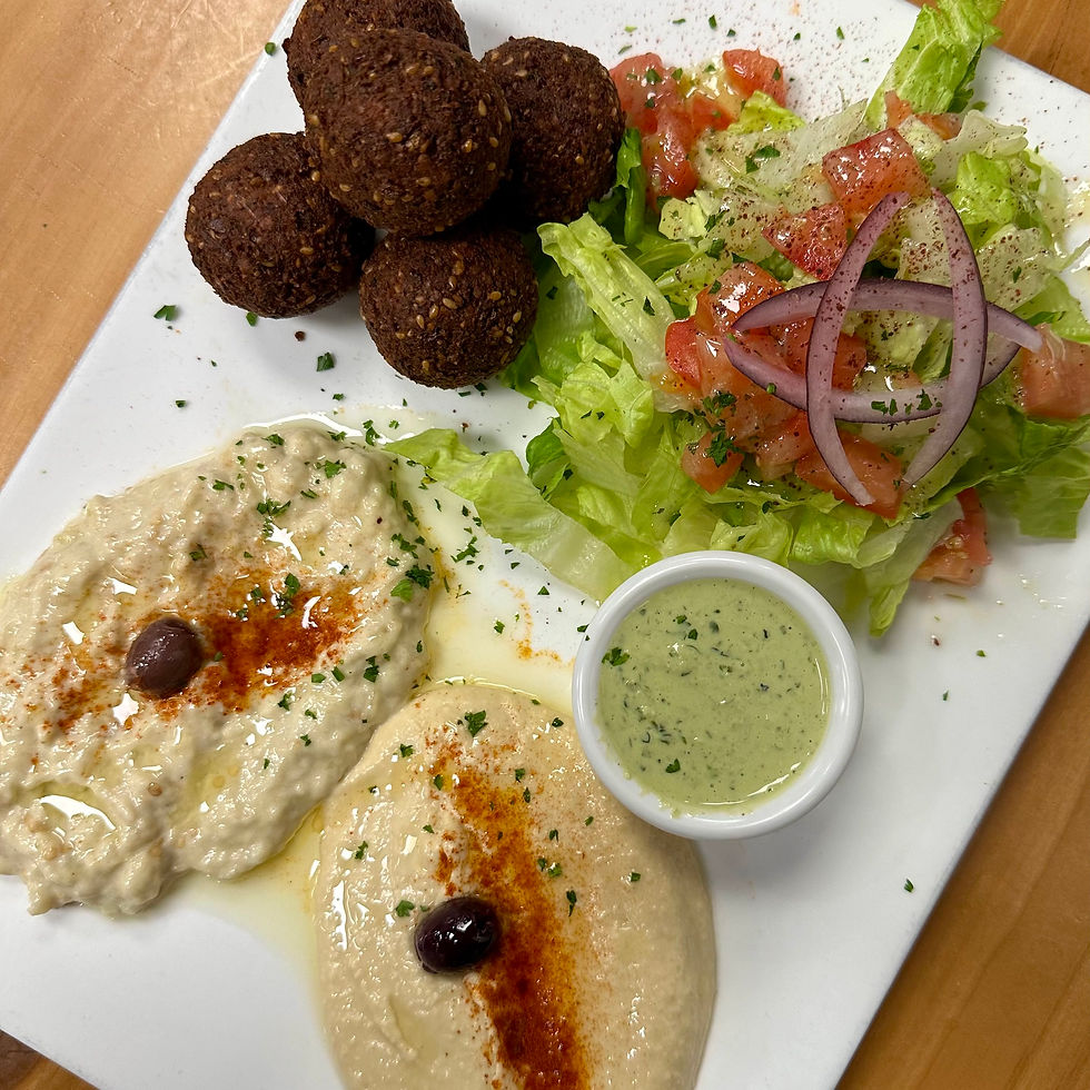 Falafel Plate (Only Hummus, Baba Ganoush) image