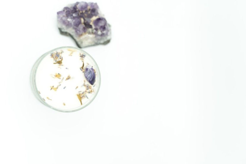 Thumbnail: Connection Candle with Amethyst Crystal (Crown Chakra)