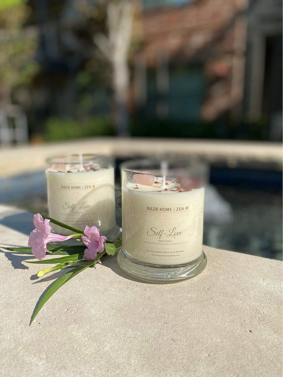 Thumbnail: Self-Love Candle with Rose Quartz Crystal