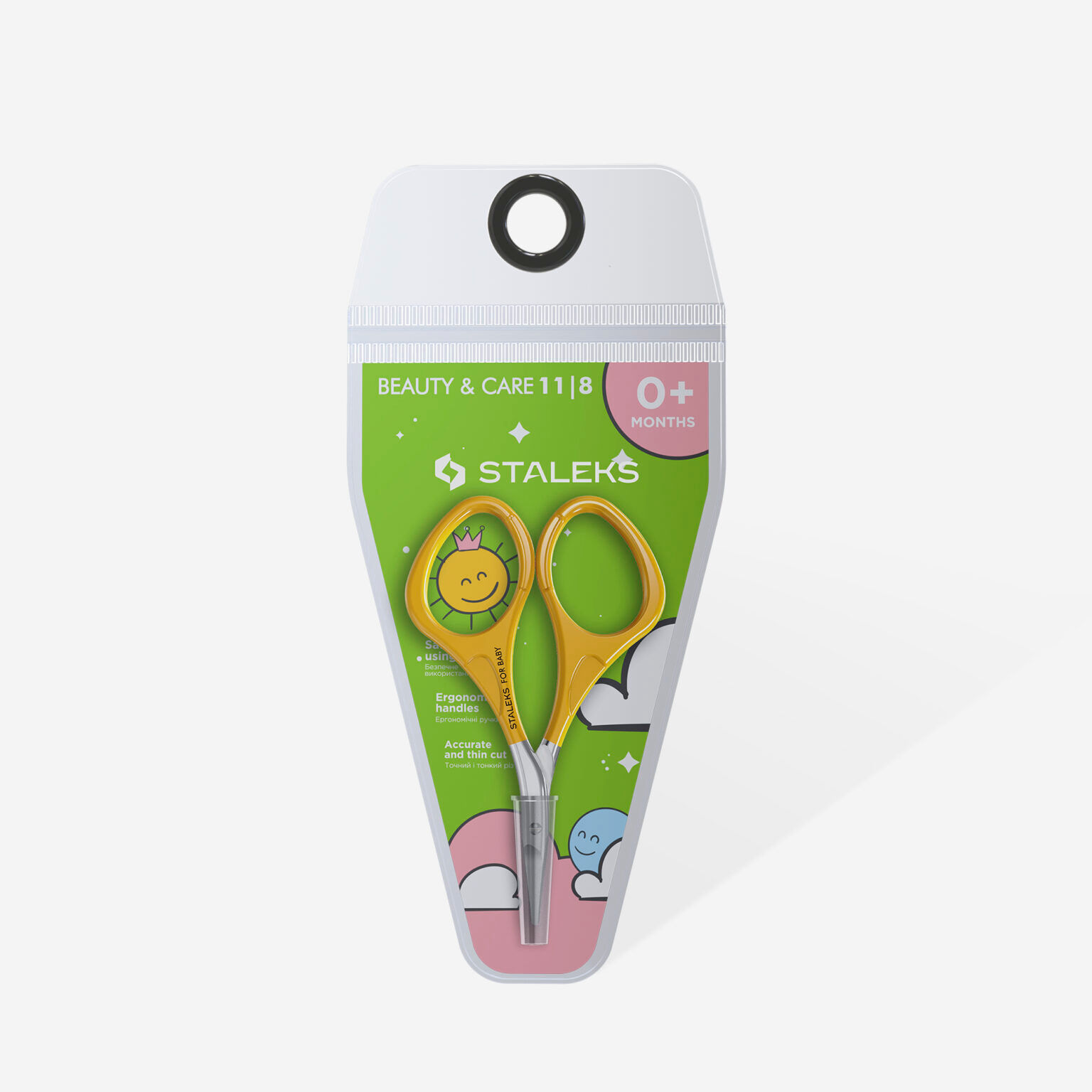 Nail scissors for baby 0+ yellow BEAUTY & CARE 11 TYPE 8