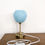 Thumbnail: Lampe globe vintage bleue