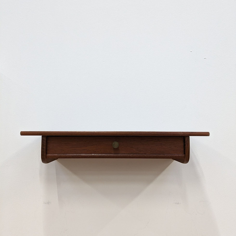 Thumbnail: Duo de tables de chevets murales (vue de face)